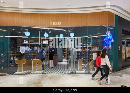 Men's fashion shop in Wongtee Plaza shopping mall. Shenzhen, Guangdong Province, China. Stock Photo