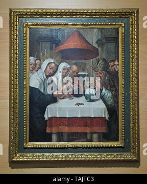 Painting Inside the church Sao Vincente de Fora in Lisbon in Portugal Stock Photo