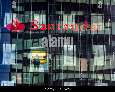 Santander London, Santander UK HQ Headquarters in Triton Square, Central London Stock Photo