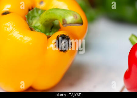 Spoiled Yellow Sweet Pepper Moulding Stock Photo