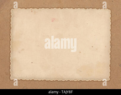 Old photo frame. Vintage paper. Stock Photo
