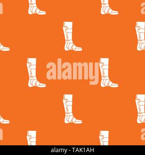 Leg in retainer pattern vector orange Stock Vector