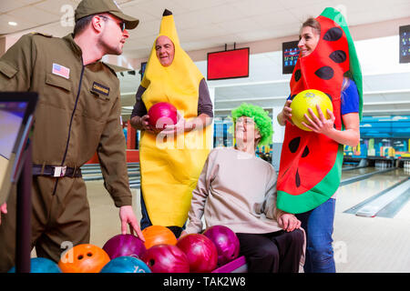 Portrait of a happy family enjoying indoor games Stock Photo