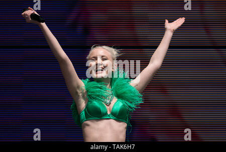 Zara Larsson performs during the second day of BBC Radio 1's Big Weekend at Stewart Park, Middlesbrough. Stock Photo