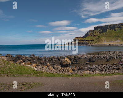 Famous rocks of Giants Causeway in North Ireland - travel photography Stock Photo