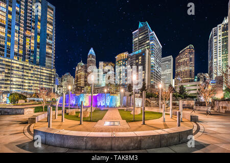 Romare Bearden Park in Downtown Charlotte, North Carolina, USA. Stock Photo