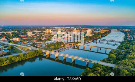Augusta, Georgia, USA Downtown Skyline Aerial. Stock Photo