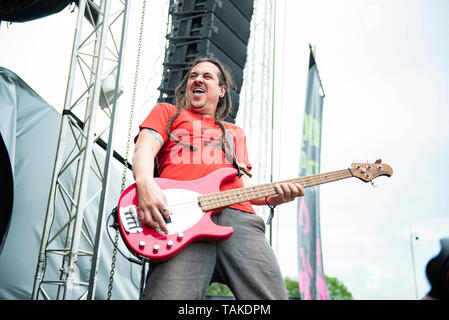 Leeds, UK. 25th May 2019. Less Than Jake perform at the 2019 Slam Dunk Festival North on the Punk In Drublic stage 2019-05-25 Stock Photo