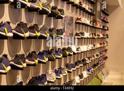 Sport shoes at the store Stock Photo