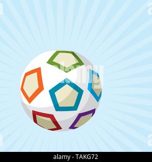 Soccer ball icon in flat style. Vector illustration isolated Stock Vector