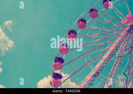 Retro toned picture of a Ferris Wheel Stock Photo