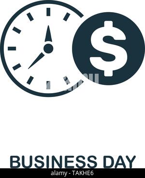 Business Day icon. Creative element design from stock market icons collection. Pixel perfect Business Day icon for web design, apps, software, print Stock Vector