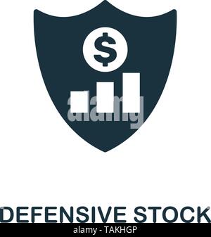 Defensive Stock icon. Creative element design from stock market icons collection. Pixel perfect Defensive Stock icon for web design, apps, software Stock Vector