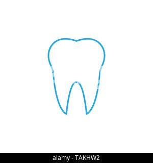 Vector illustration, flat design. Tooth Icon, dental care icon Stock Vector