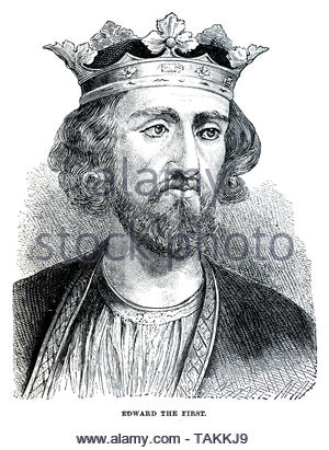 Edward I, 1239 – 1307, was King of England from 1272 to 1307 Stock Photo