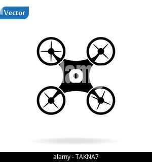 Drone Minimal Vector Icon. Logo Illustration eps 10 Stock Vector