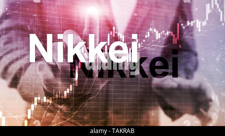 The Nikkei 225 Stock Average Index. Financial Business Economic concept. Stock Photo