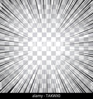 Radial line drawing. Action, speed lines, stripes for black manga book  template, Stock Vector, Vector And Low Budget Royalty Free Image. Pic.  ESY-058956245