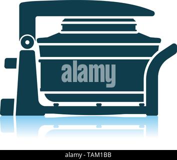 Electric Convection Oven Icon. Shadow Reflection Design. Vector Illustration. Stock Vector