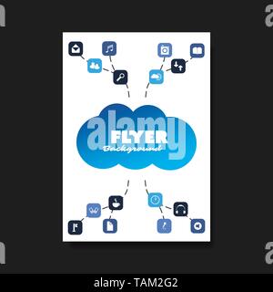 dashed line cloud data connection downloading server vector ...
