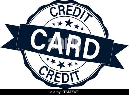 Rubber stamp with text credit cards inside Stock Vector