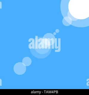 Sunny weather sign icon on blue background Stock Vector