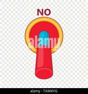 Toggle switch button in the disagree position icon Stock Vector