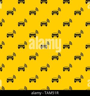 Car with wifi sign pattern vector Stock Vector