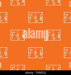 Football strategy pattern vector orange Stock Vector