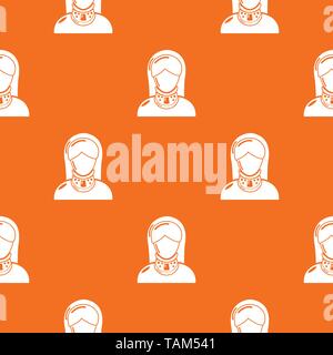 Cervical retainer pattern vector orange Stock Vector