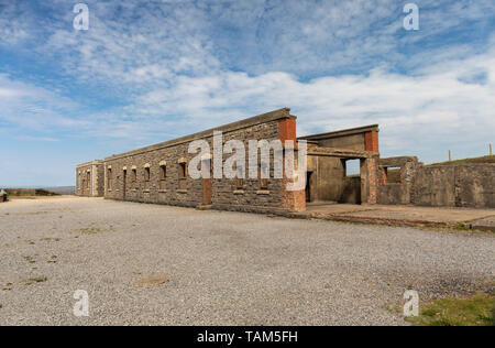 Brean Down Fort an ancient historical landmark, Somerset, England, UK Stock Photo