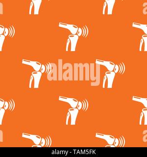 Arthrit of knee pattern vector orange Stock Vector