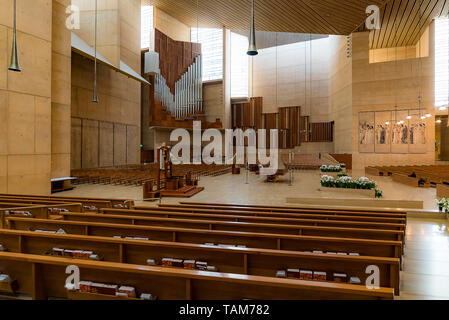 Interior of Cathedral of Our Lady of the Angels in Los Angeles downtown CA USA Stock Photo