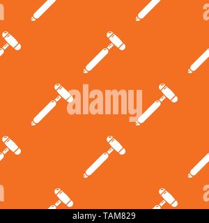 Medical mallet pattern vector orange Stock Vector
