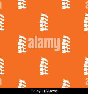 Vertebrae pattern vector orange Stock Vector