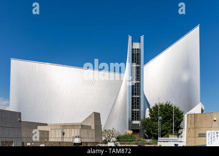 St. Mary's Cathedral, designed by Tange Kenzo (1964); Tokyo, Japan Stock Photo