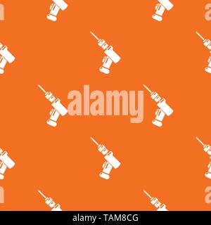 Medical drill pattern vector orange Stock Vector