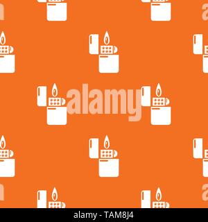 Lighter pattern vector orange Stock Vector