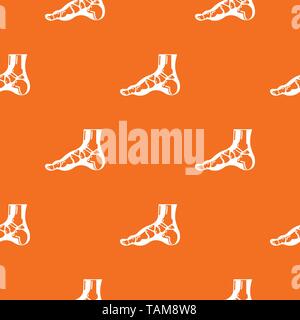 Xray of foot pattern vector orange Stock Vector