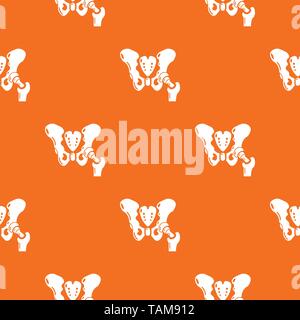 Hip bone pattern vector orange Stock Vector