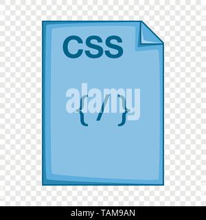 CSS file icon, cartoon style Stock Vector