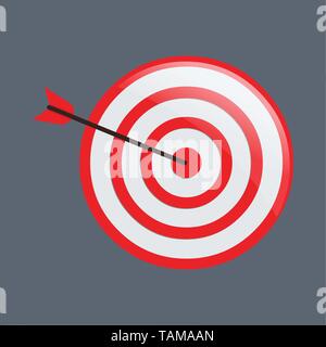 red target with dart vector illustration Stock Vector