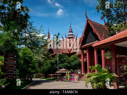 national museum landmark khmer style building exterior in phnom penh city cambodia Stock Photo