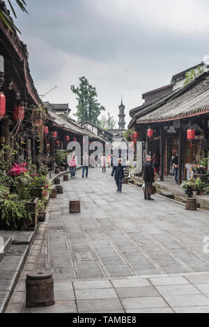 Chengdu, Kuan Zhai Xiang Zi historic city. Sichuan, China Stock Photo