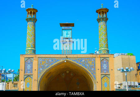 The Shah Mosque, also known as the Imam Khomeini Mosque is a mosque in the Grand Bazaar in Tehran, Iran. Stock Photo