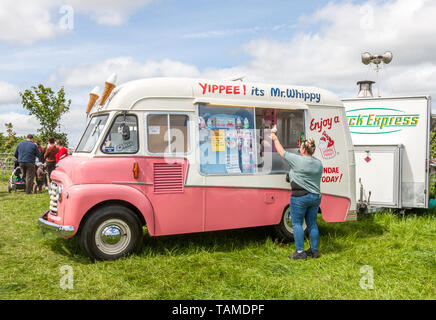 Midleton, Cork, Ireland. 26th May, 2019.Kristene O'Regan from Kilworth gets herself an ice cream cone from Mr. Whippy at the Midleton Agricultural Show at Coppingerstown Co. Cork, Ireland. Credit: David Creedon/Alamy Live News Stock Photo