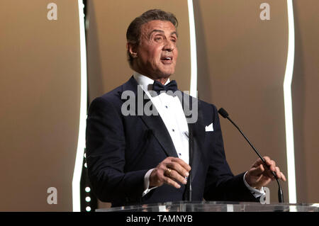 Sylvester Stallone at the award ceremony during the 72nd Cannes Film Festival at the Palais des Festivals on May 25, 2019 in Cannes, France Stock Photo