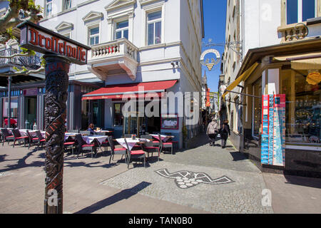 Drosselgasse at Ruedesheim, Unesco world heritage site, Upper Middle Rhine Valley, Rheingau, Hesse, Germany Stock Photo