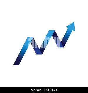 Financial Growth Arrow Up Vector Symbol Graphic Logo Design Template Stock Vector
