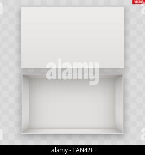 Blank of Open White Shoe Box Stock Vector
